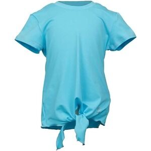 SOFIBELLA Women's Size S - UV Colors White Girls Short Sleeve Tie Tennis Shirt